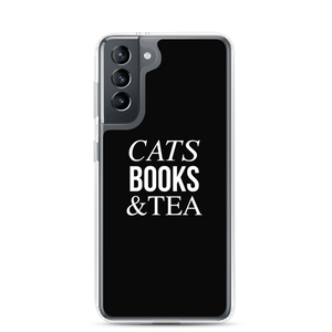 Samsung Galaxy S21 Cats Books Tea (Funny) Samsung Case by Design Express