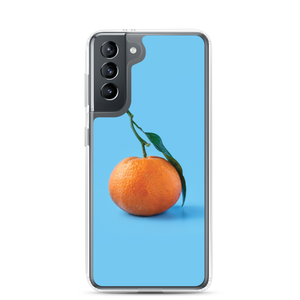 Samsung Galaxy S21 Orange on Blue Samsung Case by Design Express