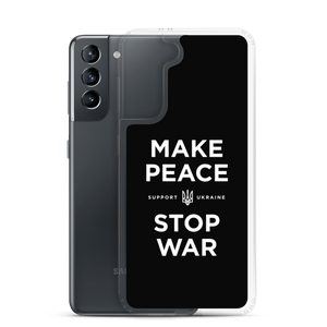 Make Peace Stop War (Support Ukraine) Black Samsung Case by Design Express