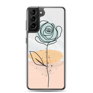 Samsung Galaxy S21 Plus Pasty Flower Line Samsung Case by Design Express