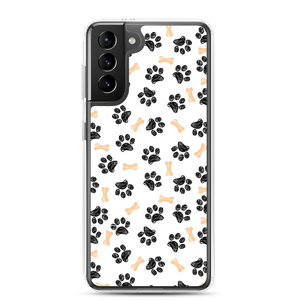 Samsung Galaxy S21 Plus Dog Paws and Bones Pattern Samsung Case by Design Express