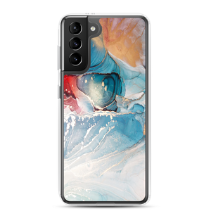 Samsung Galaxy S21 Plus Colorful Marble Liquid ink Art Full Print Samsung Case by Design Express