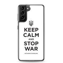 Samsung Galaxy S21 Plus Keep Calm and Stop War (Support Ukraine) Black Print Samsung Case by Design Express
