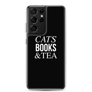 Samsung Galaxy S21 Ultra Cats Books Tea (Funny) Samsung Case by Design Express