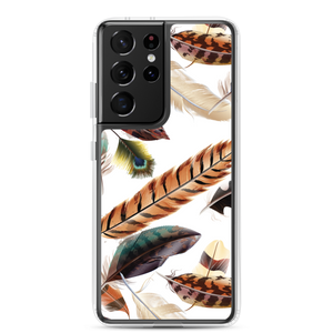 Samsung Galaxy S21 Ultra Feathers Pattern Samsung Case by Design Express