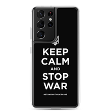 Samsung Galaxy S21 Ultra Keep Calm and Stop War (Support Ukraine) White Print Samsung Case by Design Express