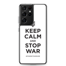Samsung Galaxy S21 Ultra Keep Calm and Stop War (Support Ukraine) Black Print Samsung Case by Design Express