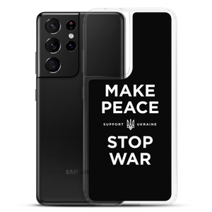 Make Peace Stop War (Support Ukraine) Black Samsung Case by Design Express