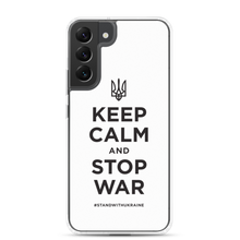 Samsung Galaxy S22 Plus Keep Calm and Stop War (Support Ukraine) Black Print Samsung Case by Design Express