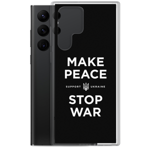 Make Peace Stop War (Support Ukraine) Black Samsung Case by Design Express