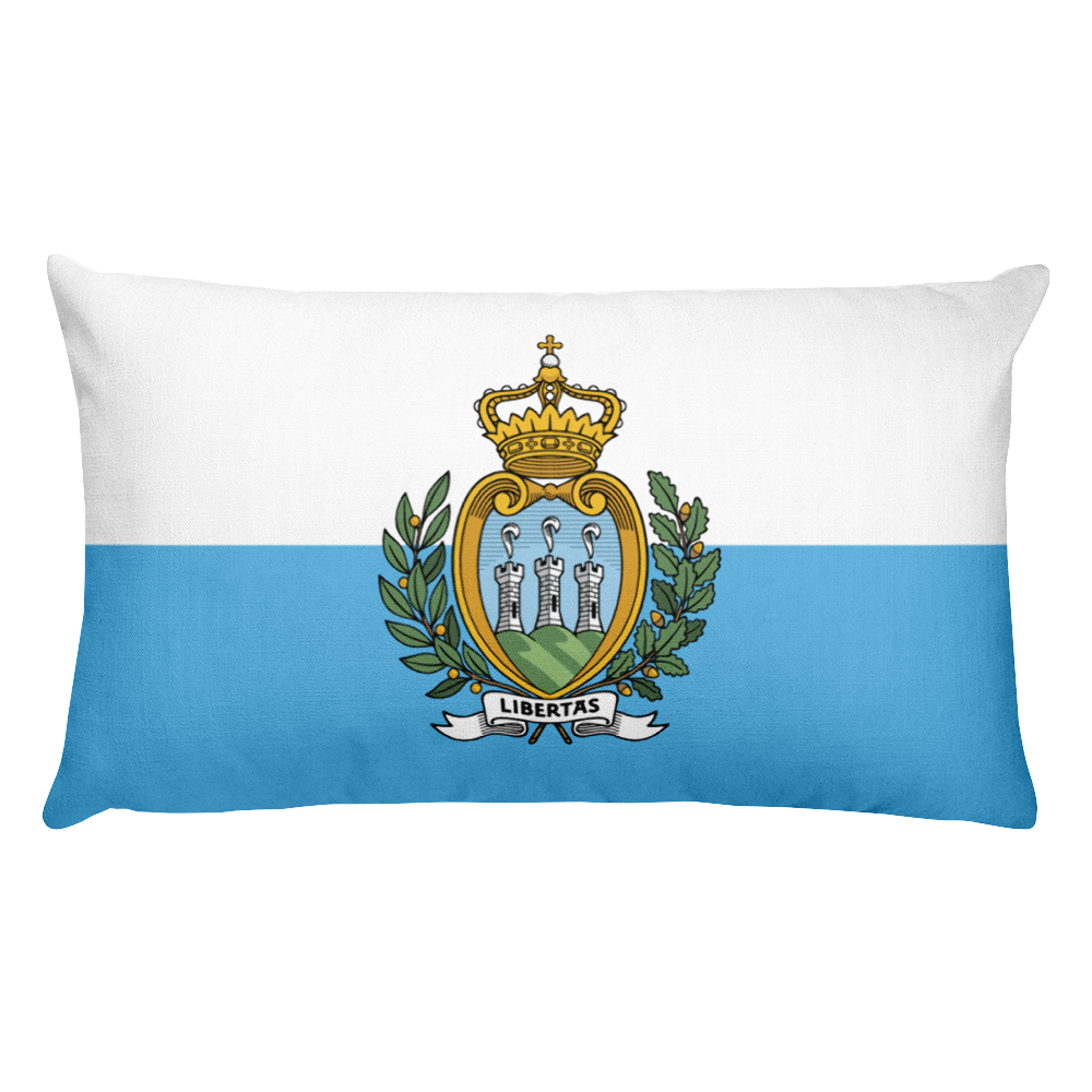 Default Title San Marino Flag Allover Print Rectangular Pillow Home by Design Express