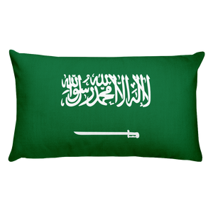 Default Title Saudi Arabia Flag Allover Print Rectangular Pillow Home by Design Express