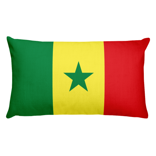 Default Title Senegal Flag Allover Print Rectangular Pillow Home by Design Express