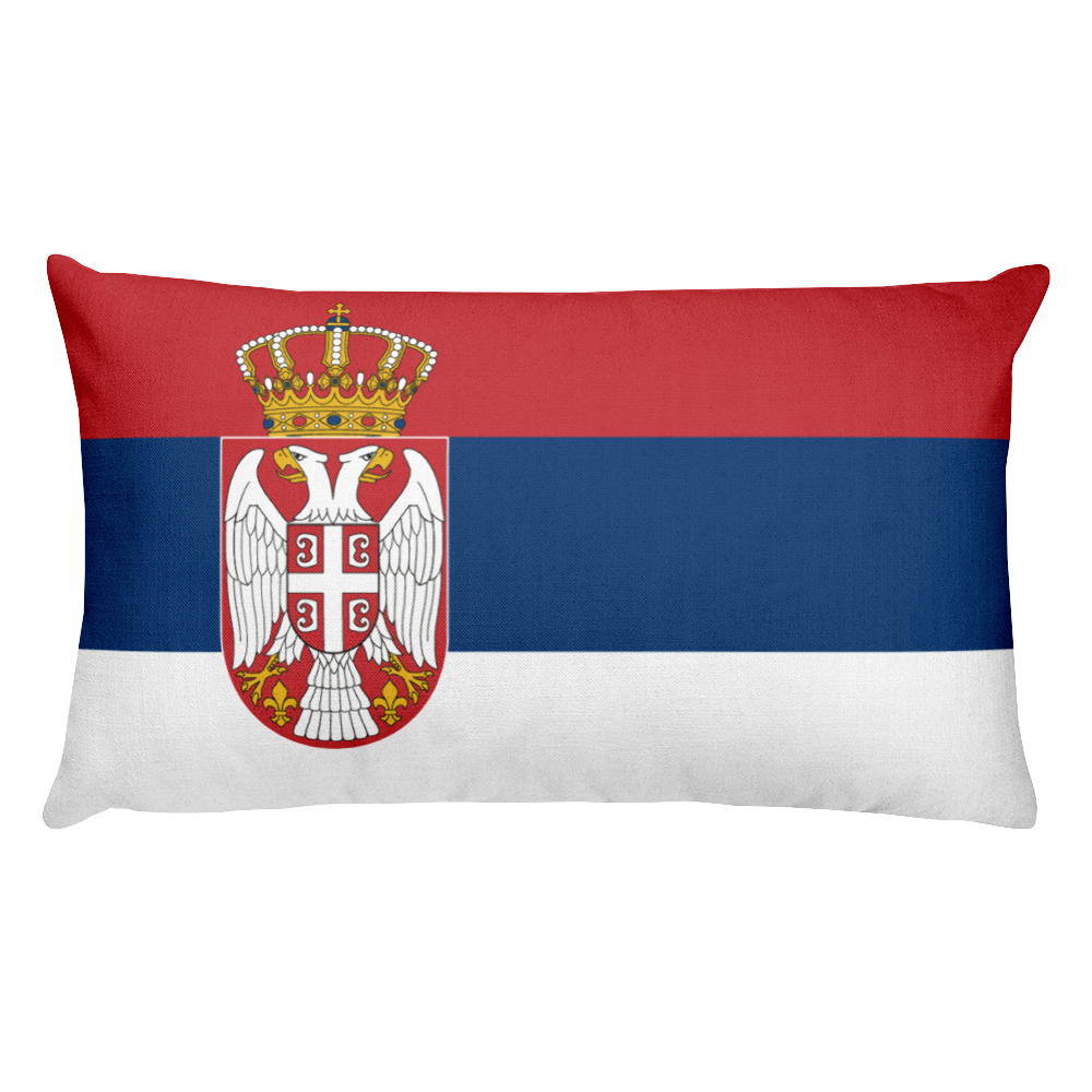Default Title Serbia Flag Allover Print Rectangular Pillow Home by Design Express
