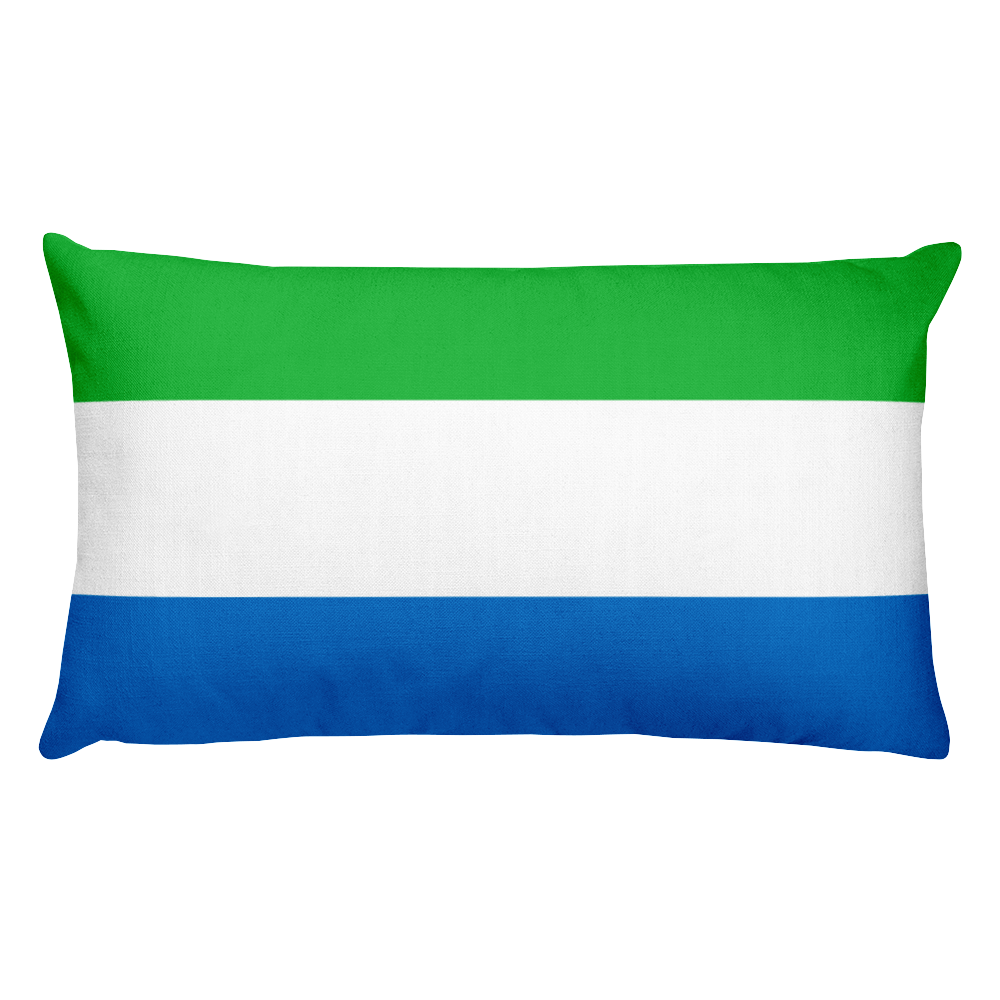 Default Title Sierra Leone Flag Allover Print Rectangular Pillow Home by Design Express