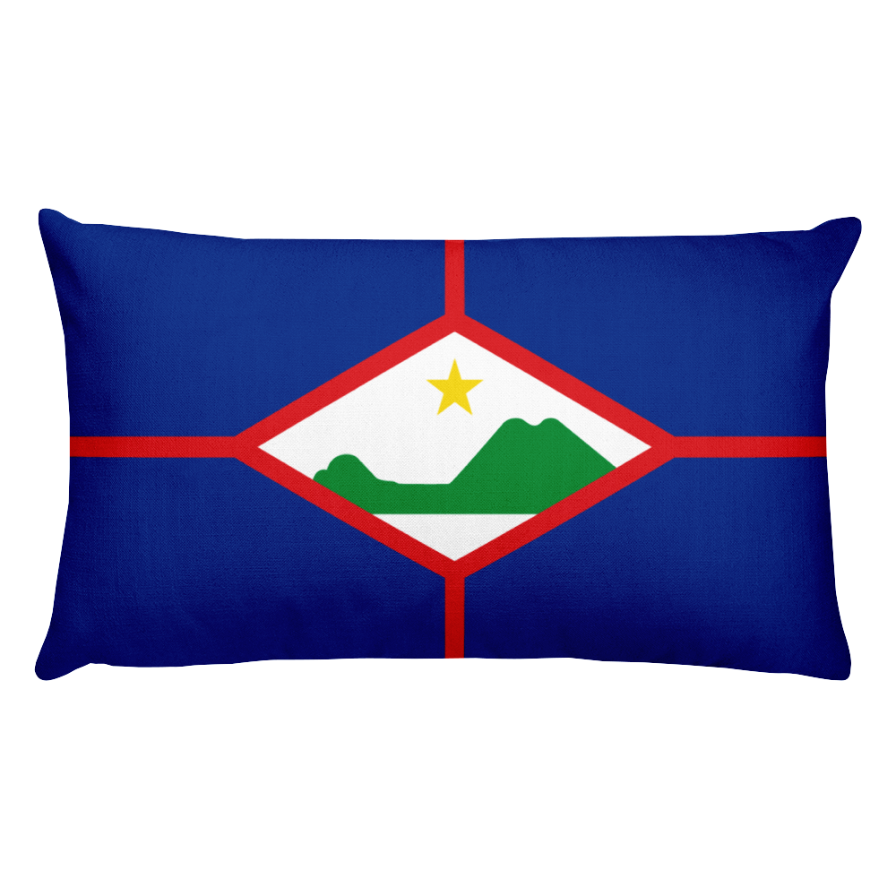 Default Title Sint Eustatius Flag Allover Print Rectangular Pillow Home by Design Express