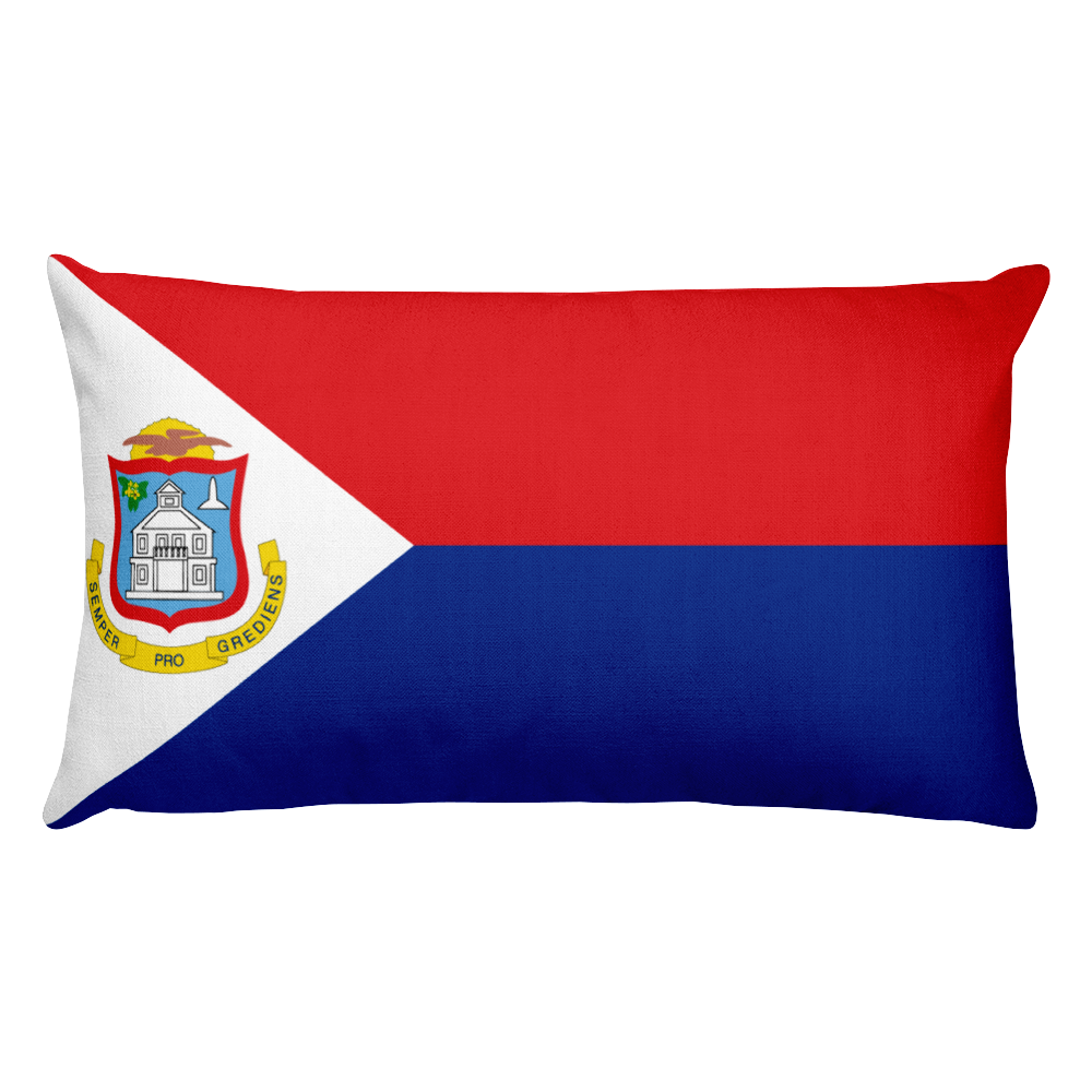 Default Title Sint Maarten Flag Allover Print Rectangular Pillow Home by Design Express