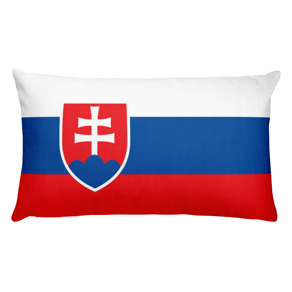 Default Title Slovakia Flag Allover Print Rectangular Pillow Home by Design Express