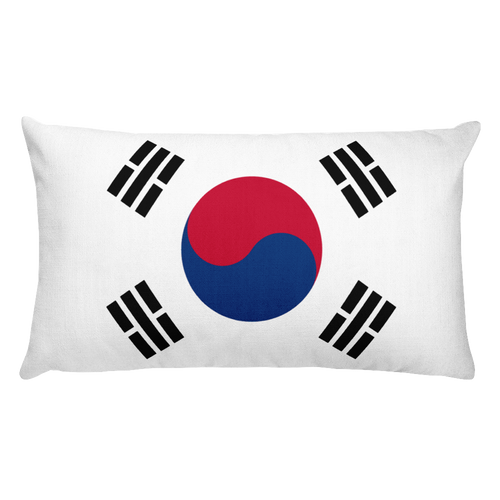 Default Title South Korea Flag Allover Print Rectangular Pillow Home by Design Express