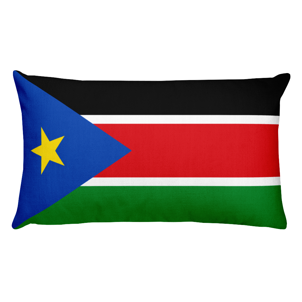 Default Title South Sudan Flag Allover Print Rectangular Pillow Home by Design Express