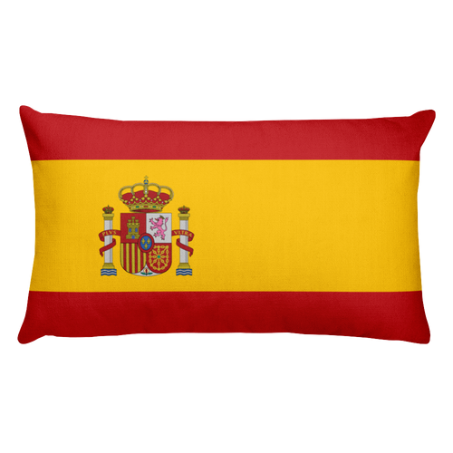 Default Title Spain Flag Allover Print Rectangular Pillow Home by Design Express