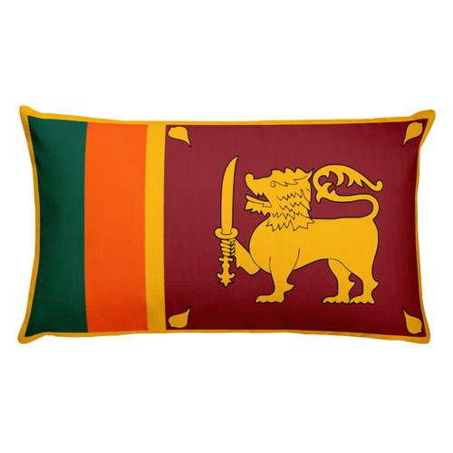 Default Title Sri Lanka Flag Allover Print Rectangular Pillow Home by Design Express