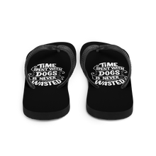 Time Spent With Dogs is Never Wasted (Dog Lover) Funny Flip-Flops by Design Express