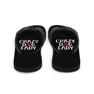 Crazy Dog Lady (Dog lover) Funny Flip-Flops by Design Express