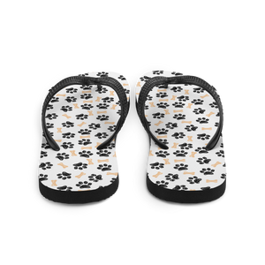 Dog Paws and Bones Pattern Flip-Flops by Design Express