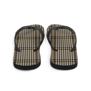 Herringbone Glen Plaid Pattern Flip-Flops by Design Express