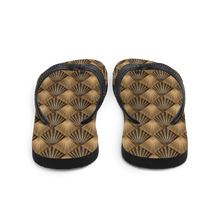 Golden Art Deco Pattern Flip-Flops by Design Express