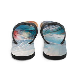 Colorful Marble Liquid ink Art Full Print Flip-Flops by Design Express