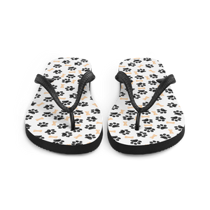 Dog Paws and Bones Pattern Flip-Flops by Design Express