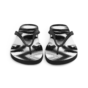 Face Art Black & White Flip-Flops by Design Express