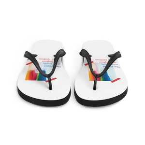 Rainbow Flip-Flops White by Design Express