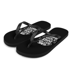 S Time Spent With Dogs is Never Wasted (Dog Lover) Funny Flip-Flops by Design Express