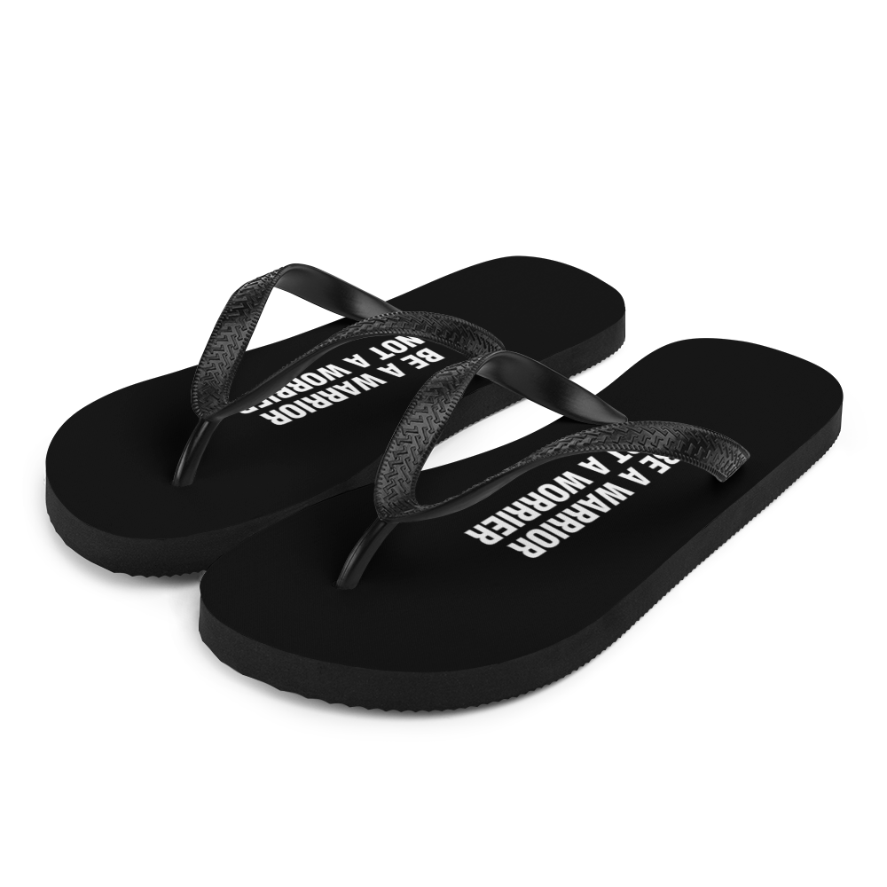 S Be a Warrior, Not a Worrier Funny Flip-Flops by Design Express