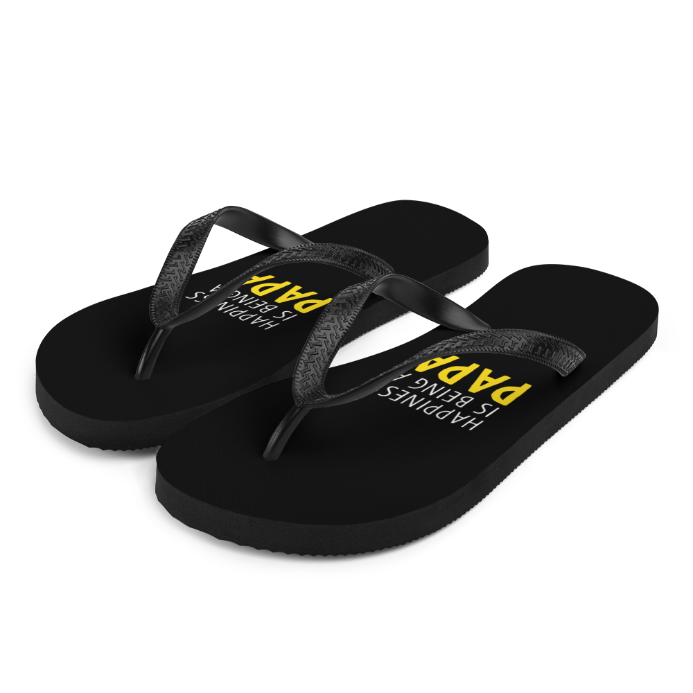 S Happiness is Being a Papa (Funny) Flip-Flops by Design Express