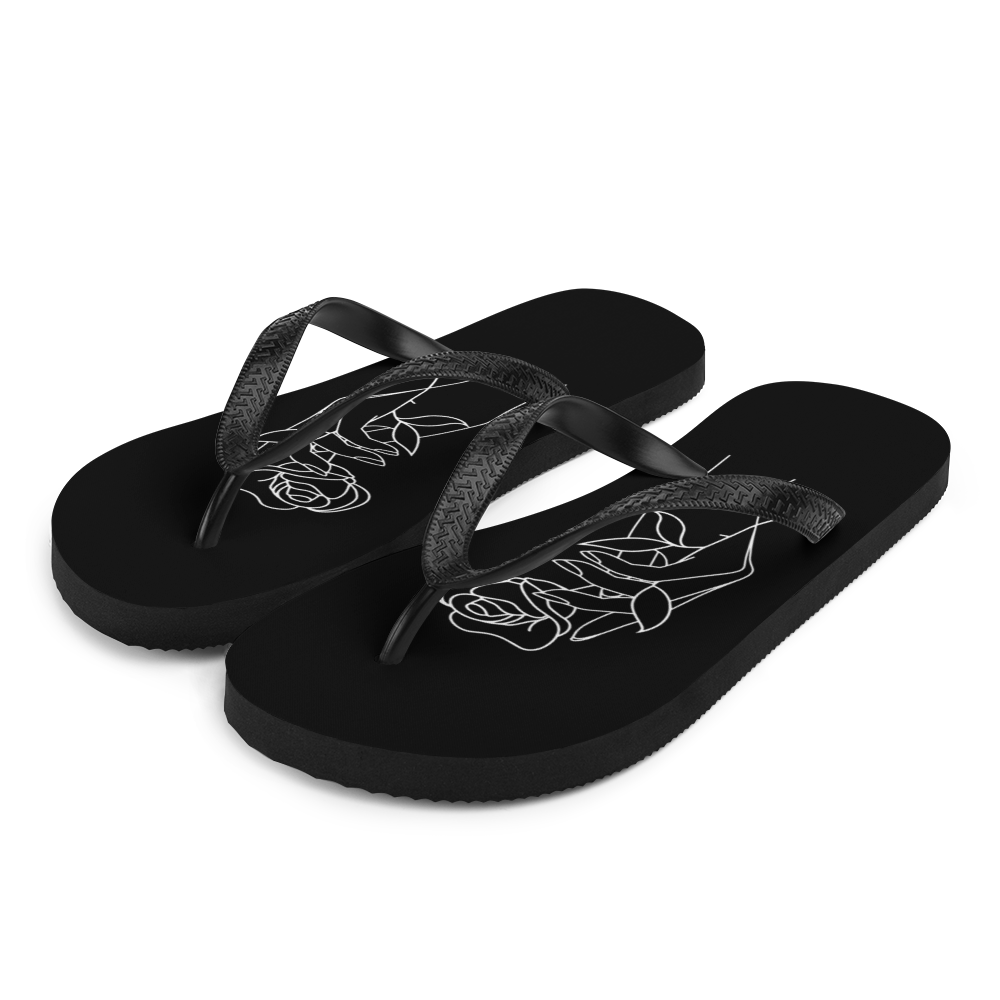 S Rose in Hand Flip-Flops by Design Express