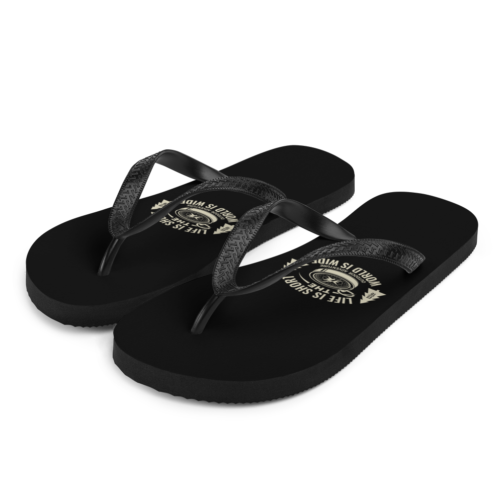 S Life Is Short, World is Wide Flip-Flops by Design Express