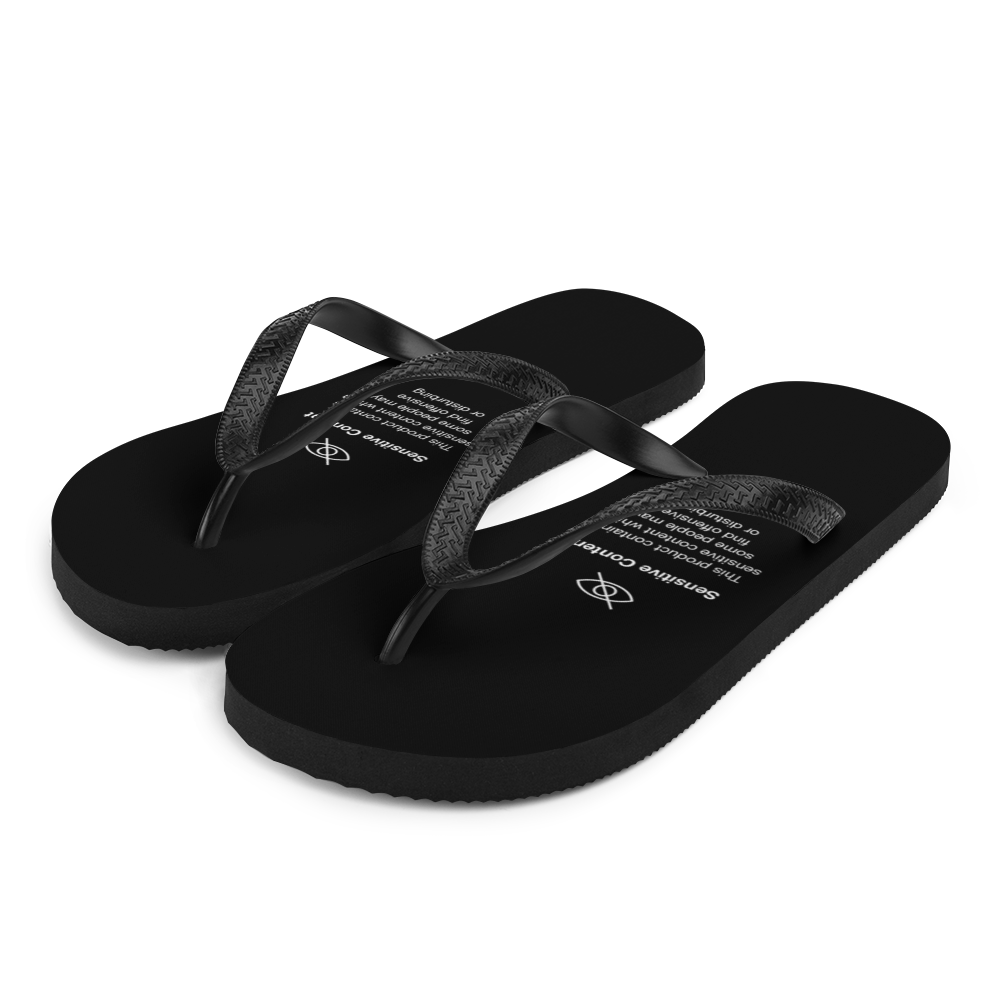 S Sensitive Content (Funny) Flip-Flops by Design Express