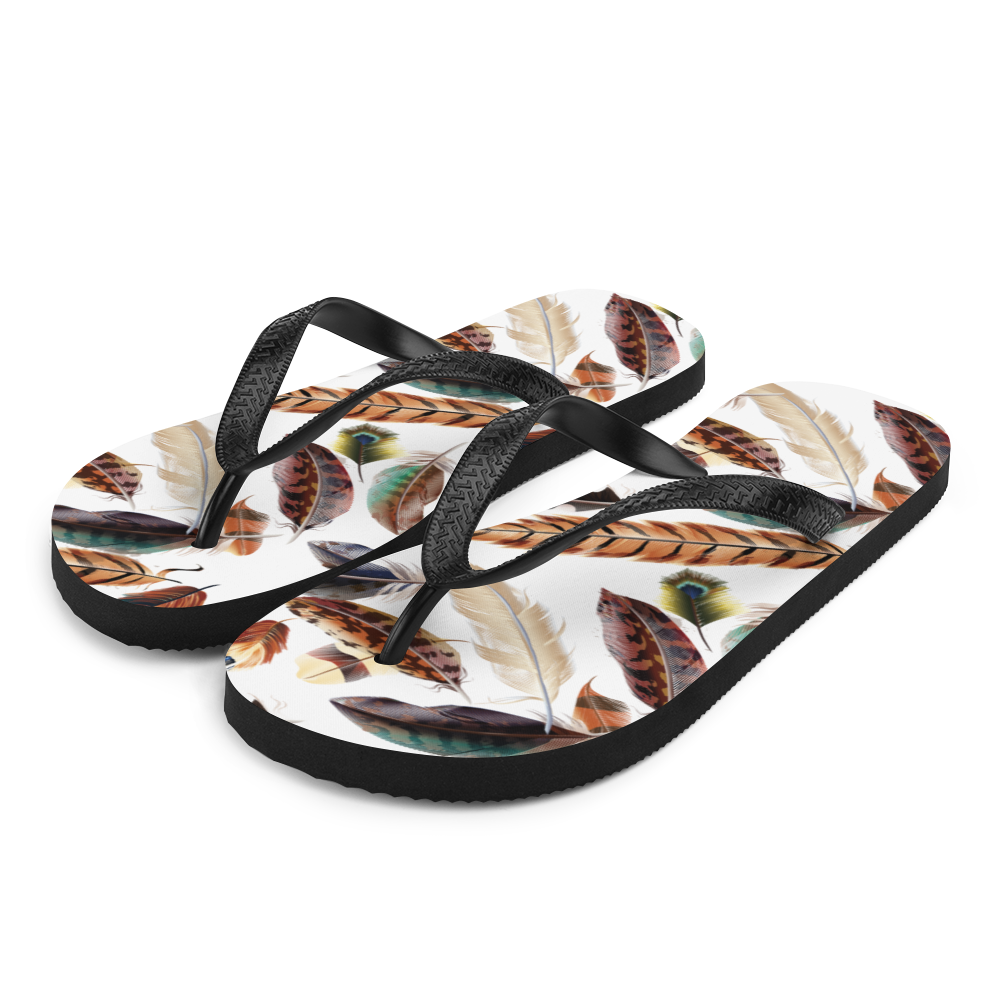 S Feathers Pattern Flip-Flops by Design Express