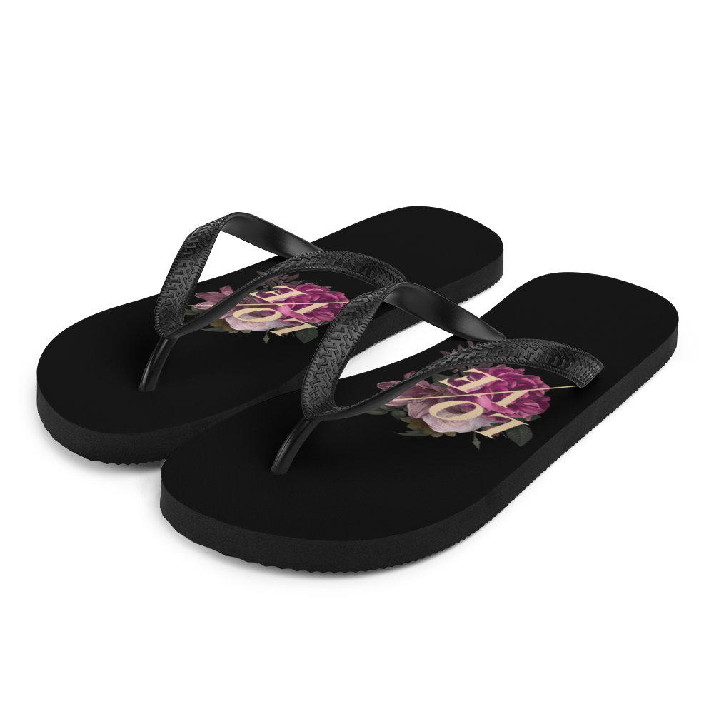 S Love Flower Flip-Flops by Design Express