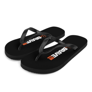 S Be Brave (Motivation) Flip-Flops by Design Express