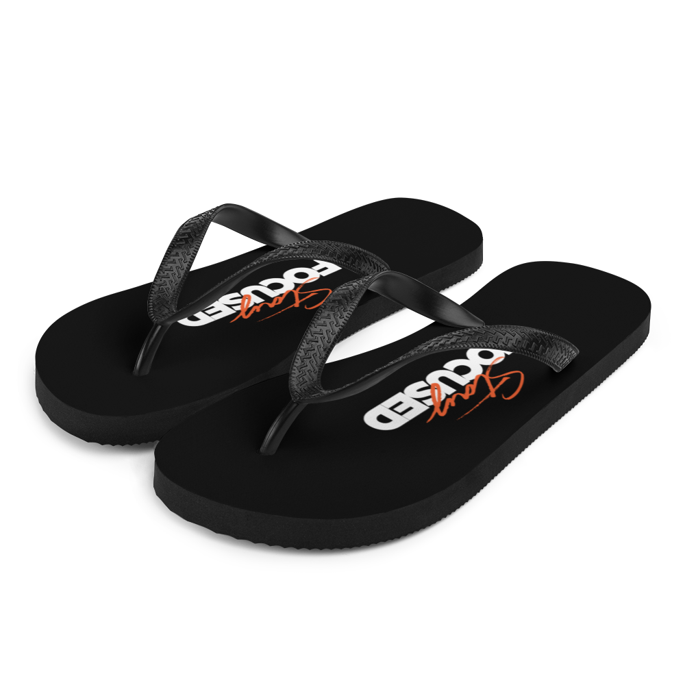 S Stay Focused (Motivation) Flip-Flops by Design Express