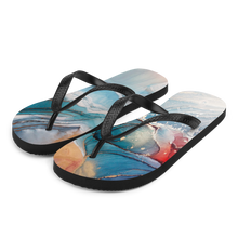 S Colorful Marble Liquid ink Art Full Print Flip-Flops by Design Express