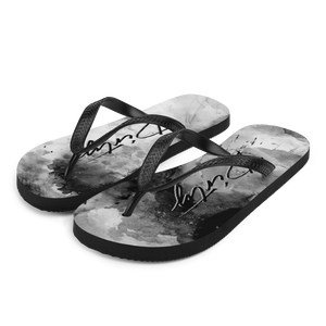 S Dirty Abstract Ink Art Flip-Flops by Design Express