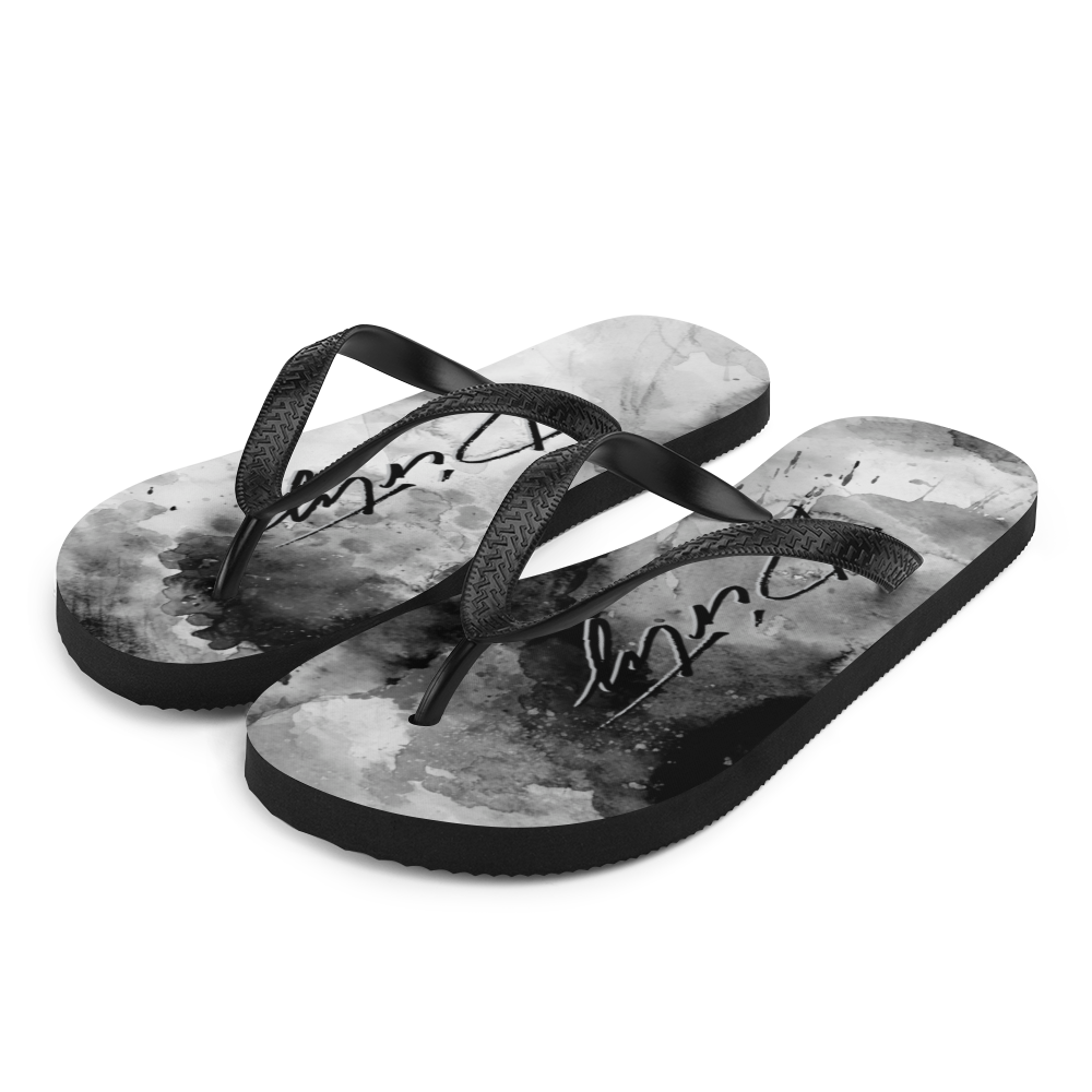 S Dirty Abstract Ink Art Flip-Flops by Design Express