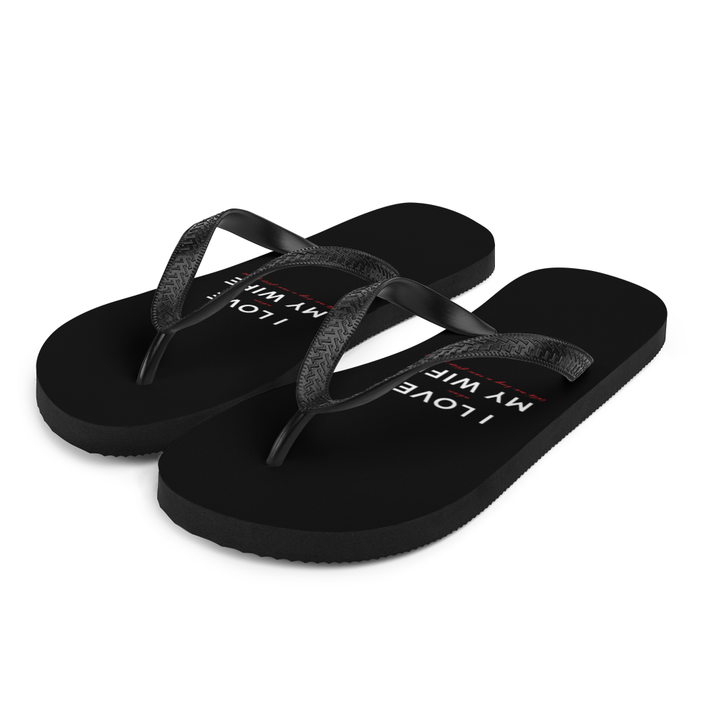 S I Love My Wife (Funny) Flip-Flops by Design Express