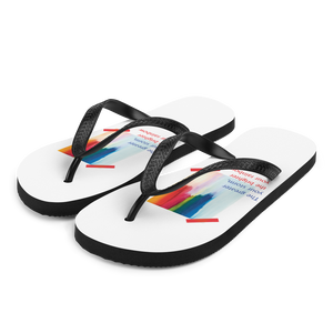 S Rainbow Flip-Flops White by Design Express